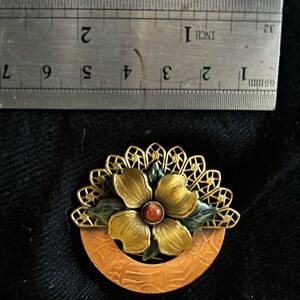 Vintage 90’s mixed metals brooch